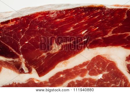 texture of spanish ham - iberico bellota jamon
