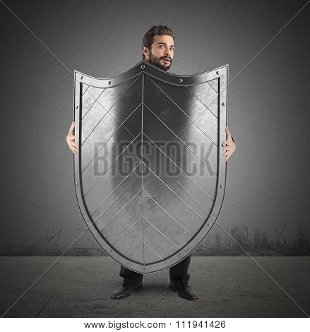 Frightened businessman