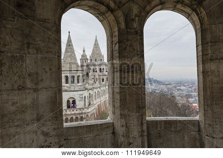 Budapest, Hungary - December 10, 2015: Fishermen's Bastion In Budapest, Hungary