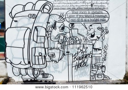 Wire Art Of Tourist And Budget Hotel Operator Created By Reggie Lee In Love Lane