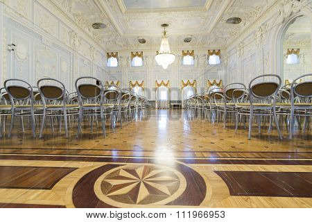 Nizhny Novgorod, Russia - 03.11.2015. Ballroom in  museum estate  Rukavishnikov