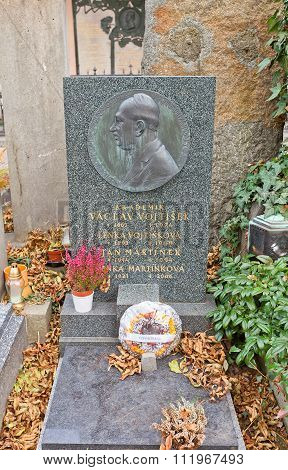 Academician Vaclav Vojtisek Tomb In Vysehrad Cemetery, Prague