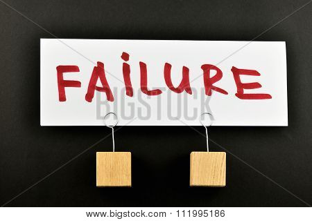 Failure, One Big Paper Note Red On Black