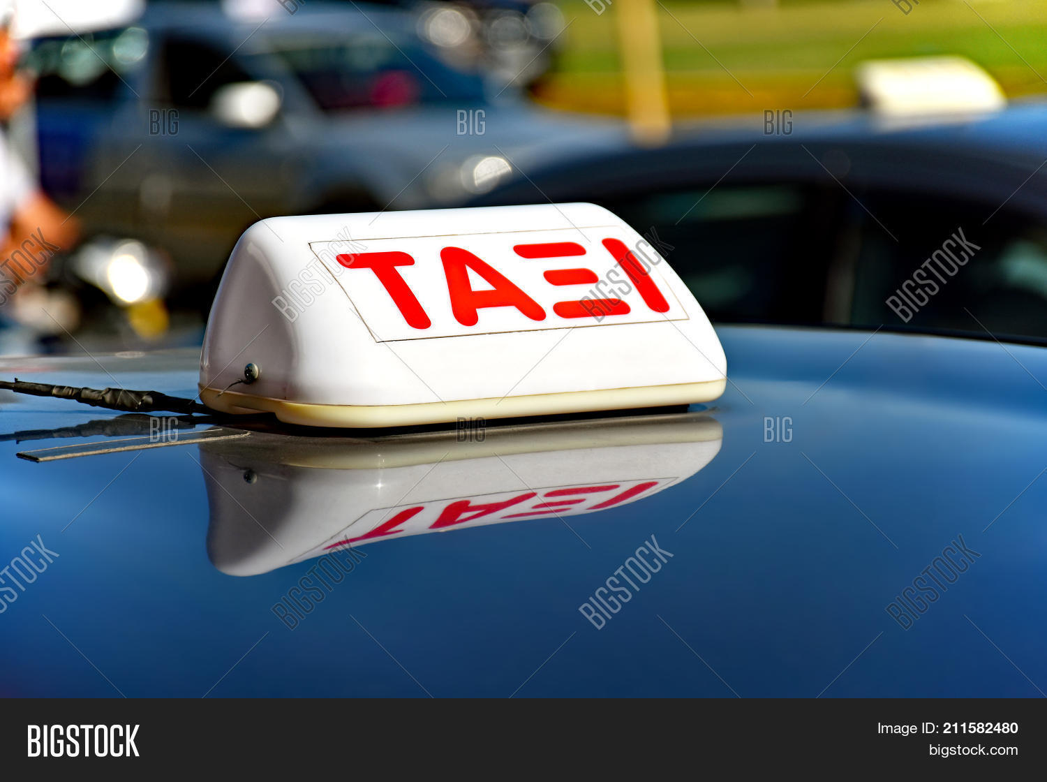 Taxi Sign Greek Image & Photo (Free Trial) Bigstock