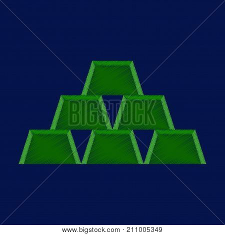 flat shading style icon Gold bars pyramid