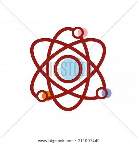 physics orbit atom to chemistry education vector illustration