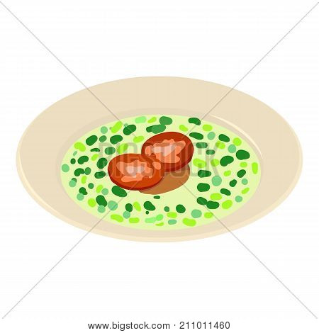 Soup icon. Isometric illustration of soup vector icon for web