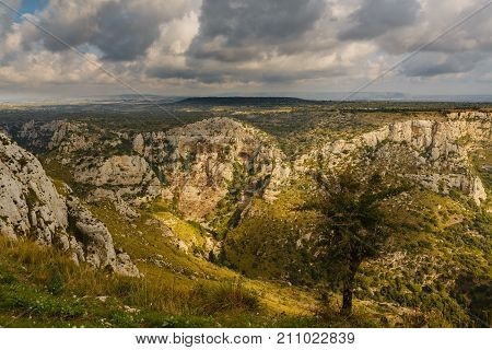 Natural reserve Grand Canyon Cassibile Sicily Italy