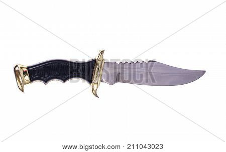 Small knife in leather case. Studio Photo