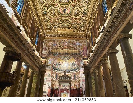 Basilica Di Santa Maria In Trastevere. Rome, Lazio, Italy.