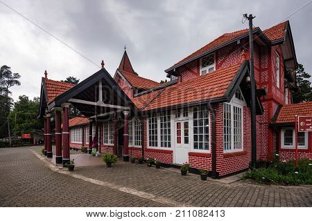 NUWARA ELIYA, SRI LANKA - DECEMBER, 2016: Old post office building in the city of Nuwara Eliya, Sri Lanka