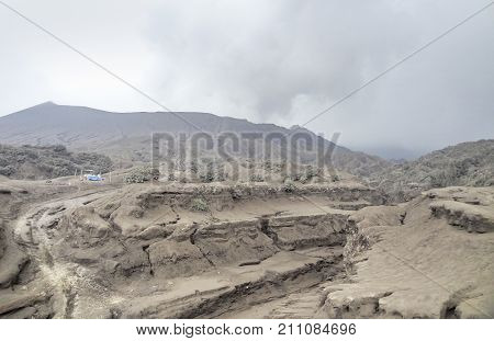 Scenery around Bromo Tengger Semeru National Park in Java a island of Indonesia