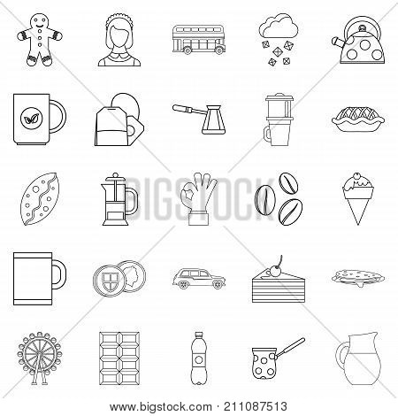Infusion icons set. Outline set of 25 infusion vector icons for web isolated on white background