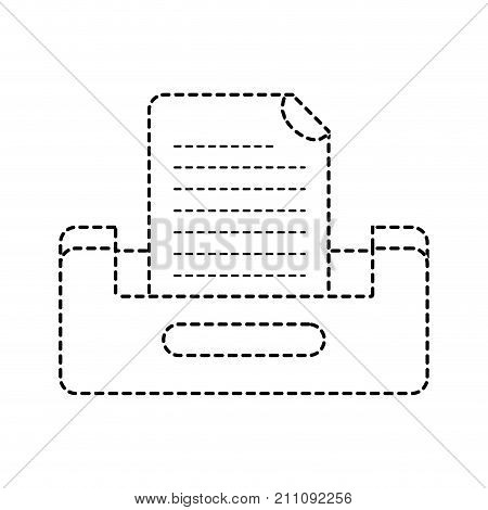 dotted shape buciness document file cabinet design vector illustration