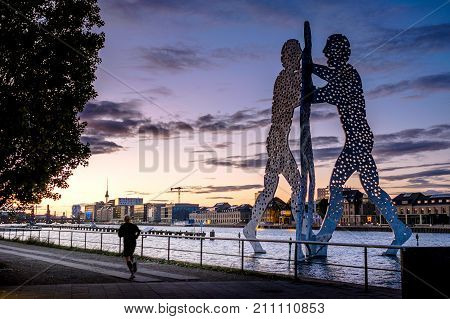 Berlin, Germany - September 20, 2015: The Molecule Men In Berlin, Germany