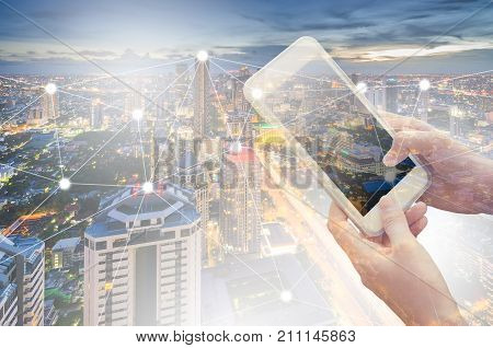 Young Woman Holding Smarth Phone In Hand