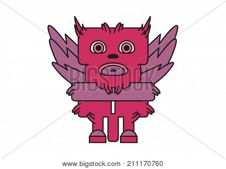 Vector, Illustration or Design Character of Monster Bird