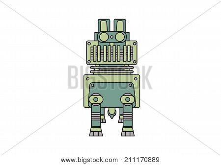 Vector, Illustration or Design Character of Robot Dog