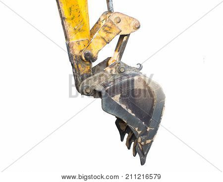 Backhoe Claw bucket isolated on a white background
