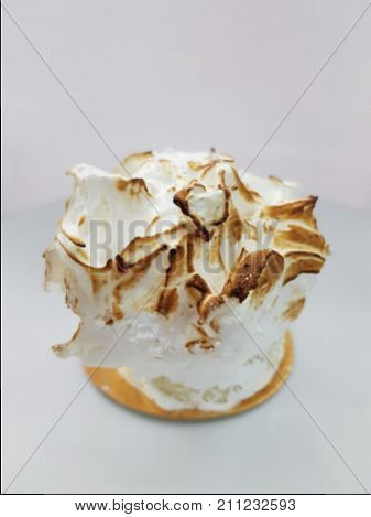 super tasty cream desser on white dish