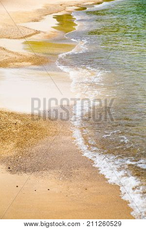 White and on the Galeon beach, Antigua, Caribbean Island