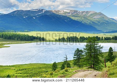 Ulagan Lakes In Valley On Plateau. Altai Republic. Russia