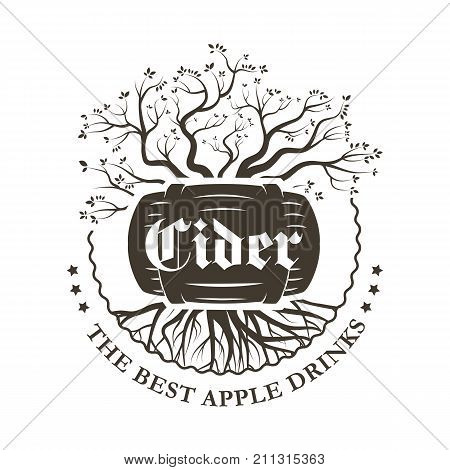 The Apple logo of an alcoholic beverage in a barrel.