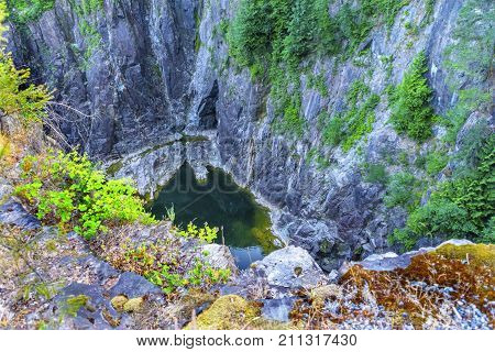 Capilano River Chasm Cliffs Vancouver British Columbia Canada Pacific Northwest