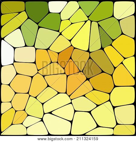Abstract Mosaic Pattern Consisting Of Geometric Elements Of Different Sizes And Colors. Vector Illus