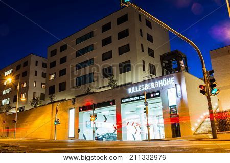 Killesberghoehe Neighborhood Apartment Complex Expensive Modern Architecture Living Area Killesberg Park Stuttgart Germany Silent Night Real Estate Development October 29 2017