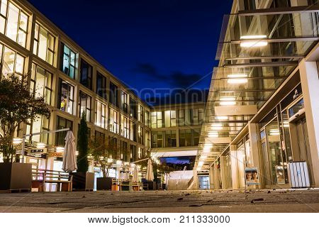 Killesberghoehe Neighborhood Apartment Complex Expensive Modern Architecture Living Area Killesberg Park Stuttgart Germany Silent Night Real Estate Development October 29 2017