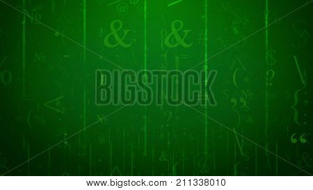 Abstract Falling Symbols Illustration