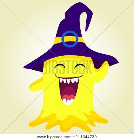 Creative vector monster background with multicolored slug like a jelly halloween. Funny monster wallpaper for textile and fabric. Fashion style. Colorful bright picture