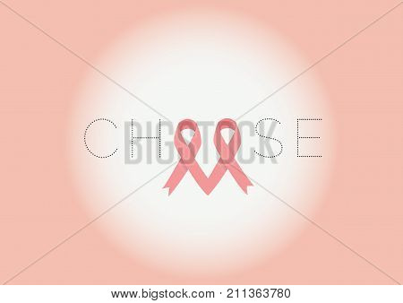 Pink ribbon breast cancer awareness choose poster