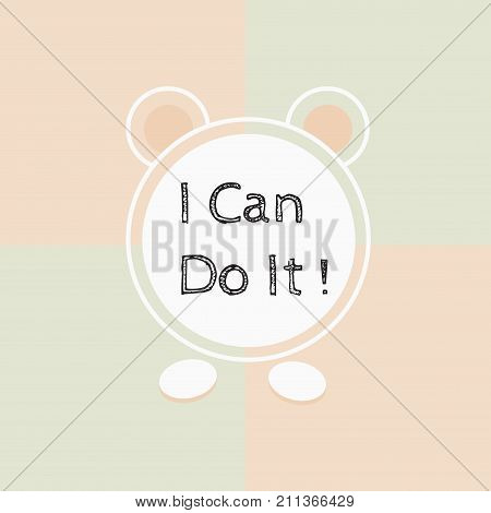 I can do it, pink poster for motivation