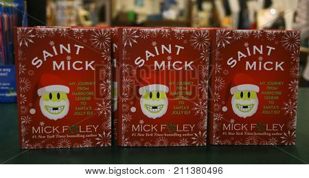 NEW YORK-OCT 19: Copies of Mick Foley's book, 