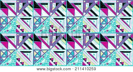 Seamless geometric African pattern. Ethnic ornament on the carpet. Aztec style. Tribal ethnic vector texture. Embroidery on fabric. Indian, Mexican, folk pattern. Quilting, patchwork, jacquard.