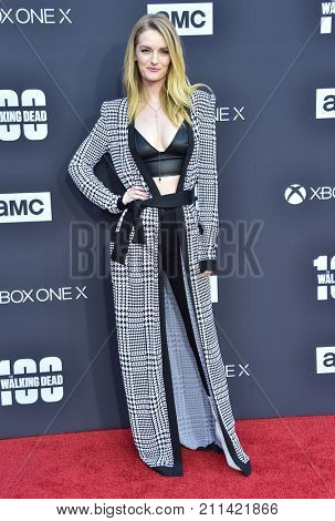 LOS ANGELES - OCT 22:  Lydia Hearst arrives for the 'The Walking Dead' Season 8 Premiere on October 22, 2017 in Hollywood, CA                