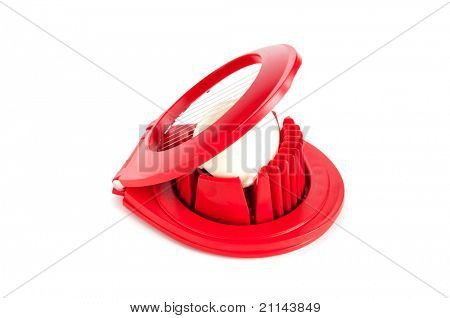 Affettatrice uovo isolata on white background