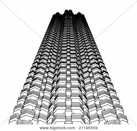 Constructions abstraites du vecteur gratte-ciel