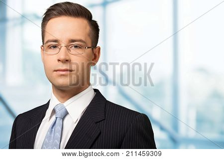 Business man businessman glasses young adult man face background