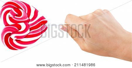 Hand lollypop lolly color fun image red