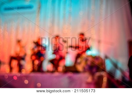 The band is playing the song at the weddingplaying the music in wedding