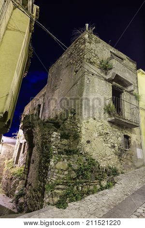 Night Stilo Village, Calabria, Italy.