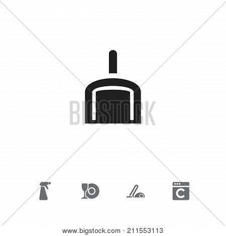 Set Of 5 Editable Cleanup Icons. Includes Symbols Such As Vacuum Cleaner, Pulverizer, Laundress And More