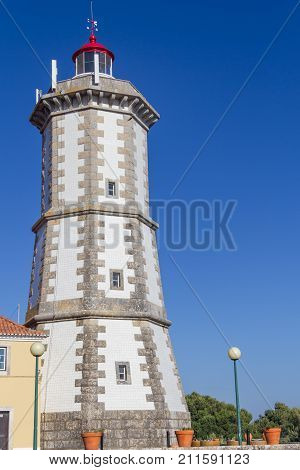 Farol da Guia lighthouse building Cascais Portugal