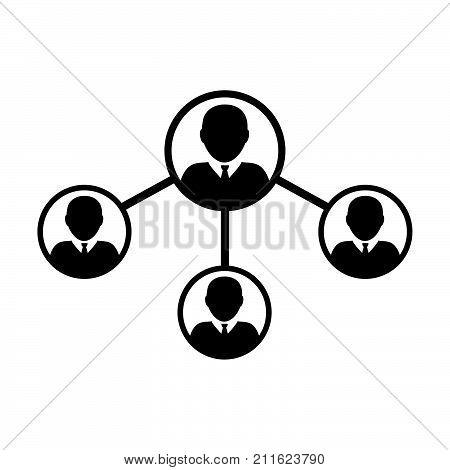 People Network Social Connection Icon Vector With Male Person Avatar Symbol For Multiple Sharing For