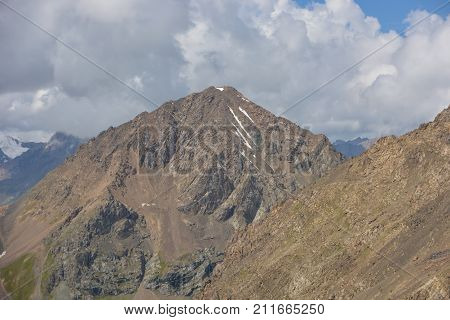 Beautiful landscape in mountains (sky, clouds, mountains)