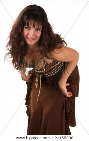 Portrait of  beautiful young woman. Isolated.