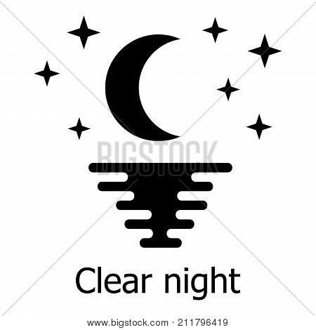 Clear night icon. Simple illustration of clear night vector icon for web